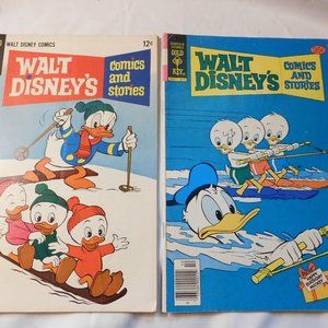 WALT DISNEY COMICS AND STORIES COMIC BOOKS VINTAGE LOT of 2 COMICS